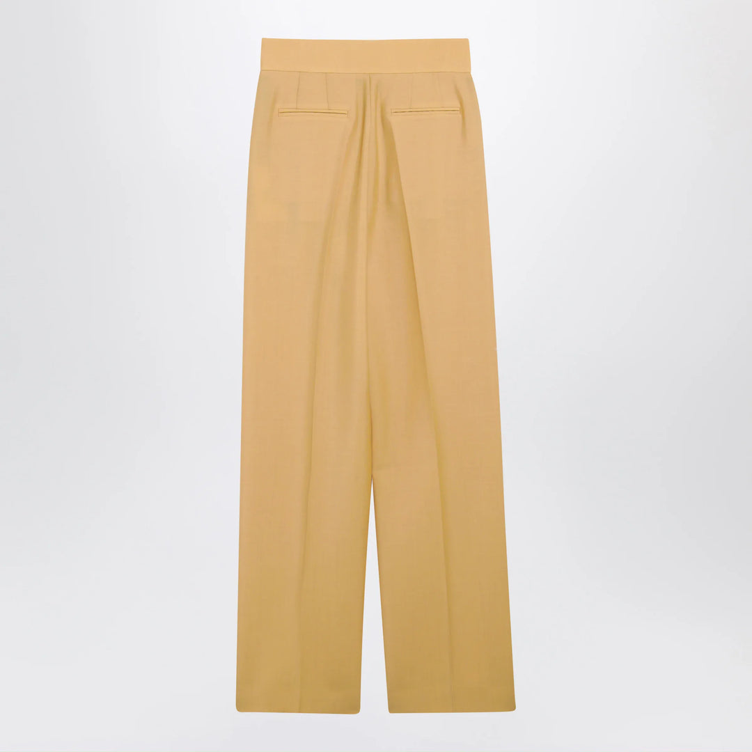 Valentino - British Mohair trousers in ochre Brand Pants