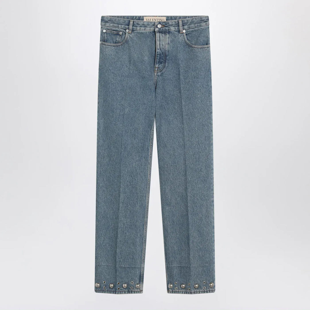 Valentino - Medium blue jeans with cabochons Brand Pants 30