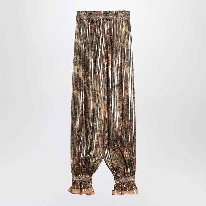 Valentino - Pleated silk-blend trousers Brand Pants