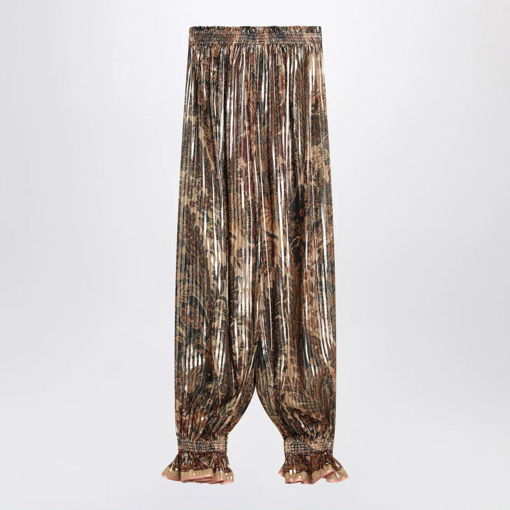 Valentino - Pleated silk-blend trousers Brand Pants 38  IT