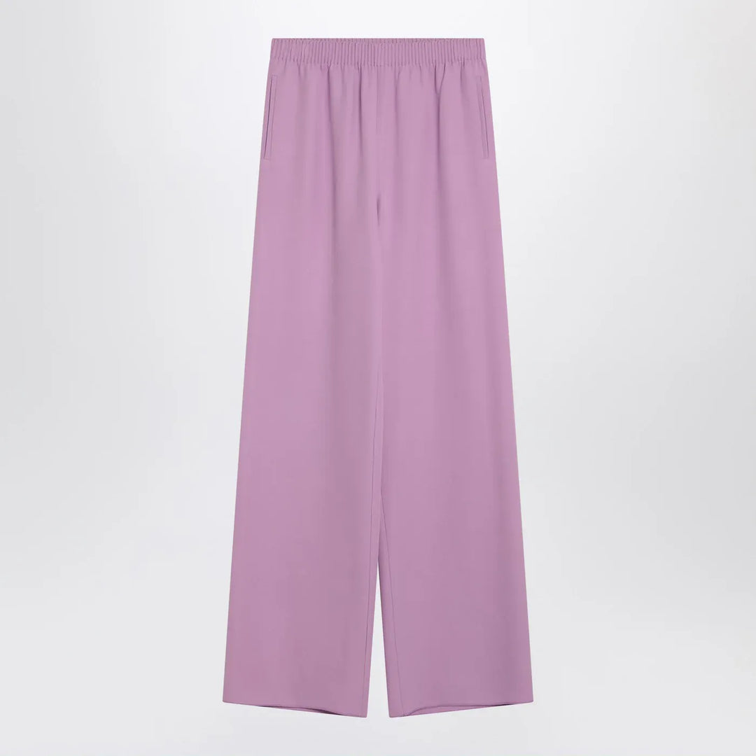 Valentino - Wide lilac pink silk pants Brand Pants 38  IT
