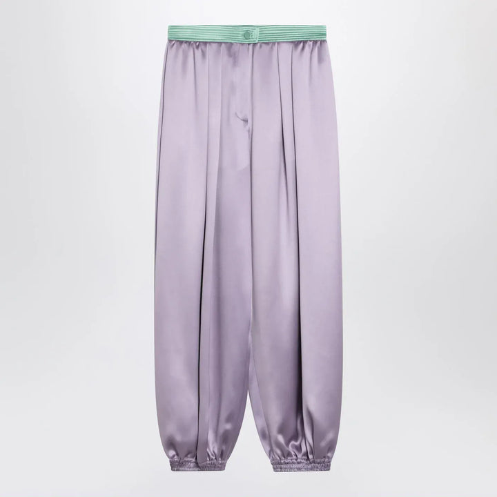 Valentino - Wide lilac silk pants Brand Pants 40  IT