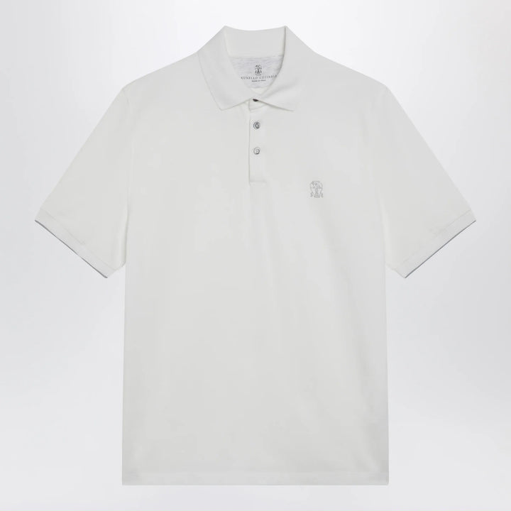 Brunello Cucinelli - White cotton polo shirt Brand Polo M