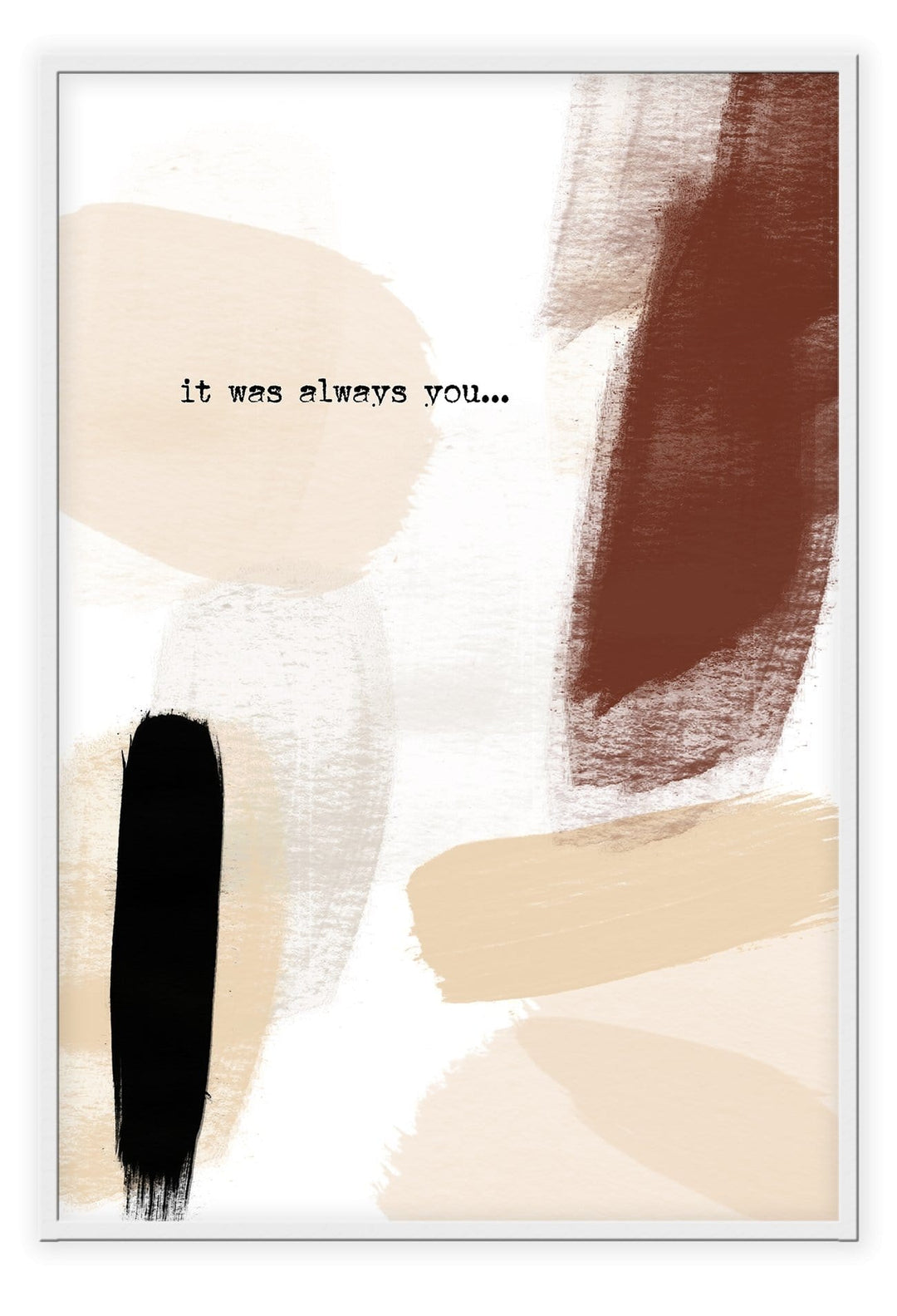 Canvas Print Small		50x70cm / White Always You Always You Wall Art : Ready to hang framed artwork. Brand