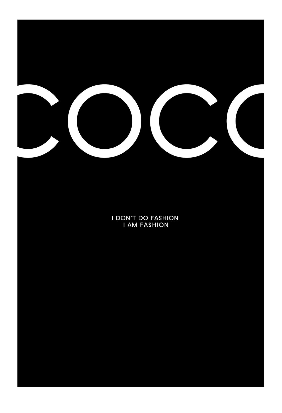 Canvas Print Coco Fashion Black Coco Fashion Black Wall Art : Ready to hang framed artwork. Brand