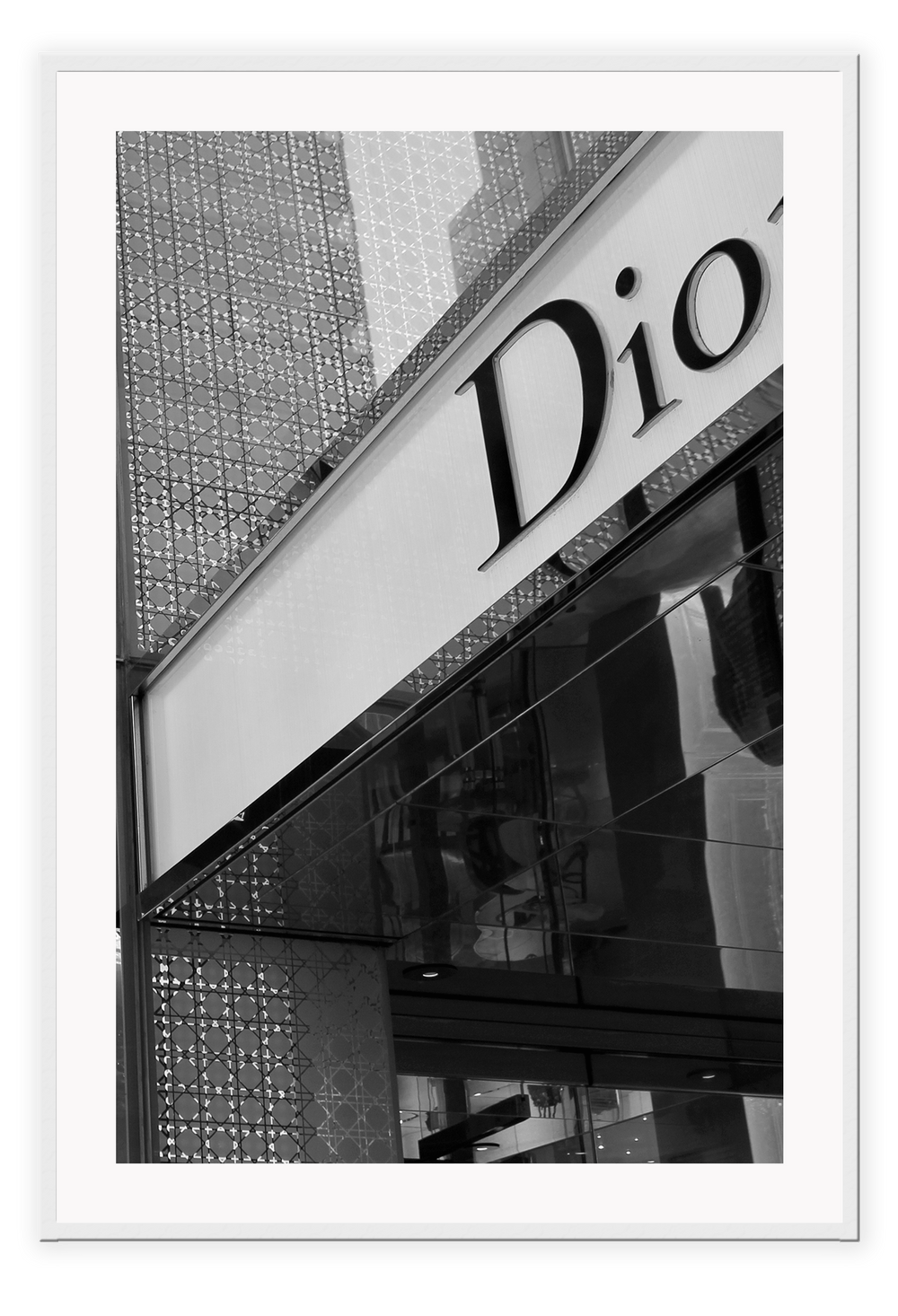 Canvas Print 50x70cm / White Dior Facade Dior Facade  Wall Art : Ready to hang framed artwork. Brand