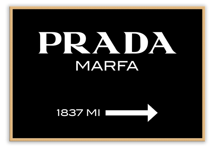 Canvas Print Prada Marfa Black Prada Marfa Black Wall Art : Ready to hang framed artwork. Brand