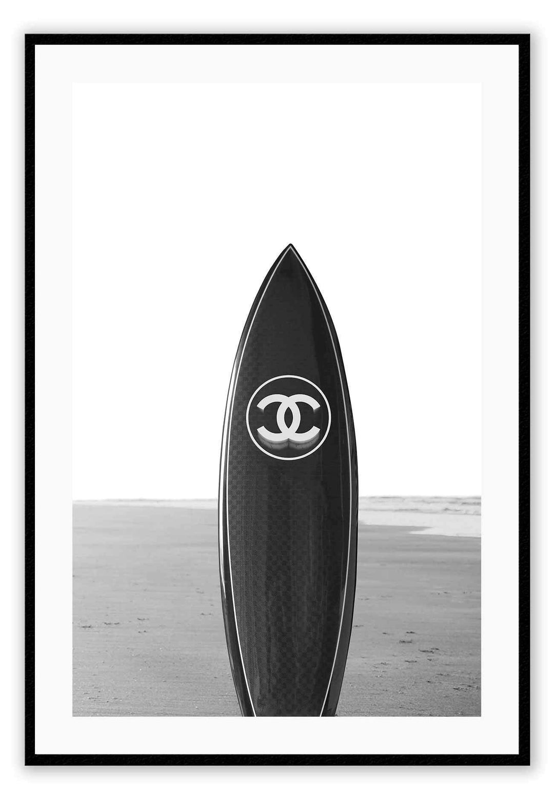 Canvas Print 50x70cm / Black Surf Luxe Surfe Luxe Wall Art : Ready to hang framed artwork. Brand