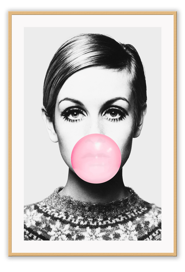 Canvas Print 50x70cm / Black Twiggy Bubble Twiggy Bubble Wall Art : Ready to hang framed artwork. Brand