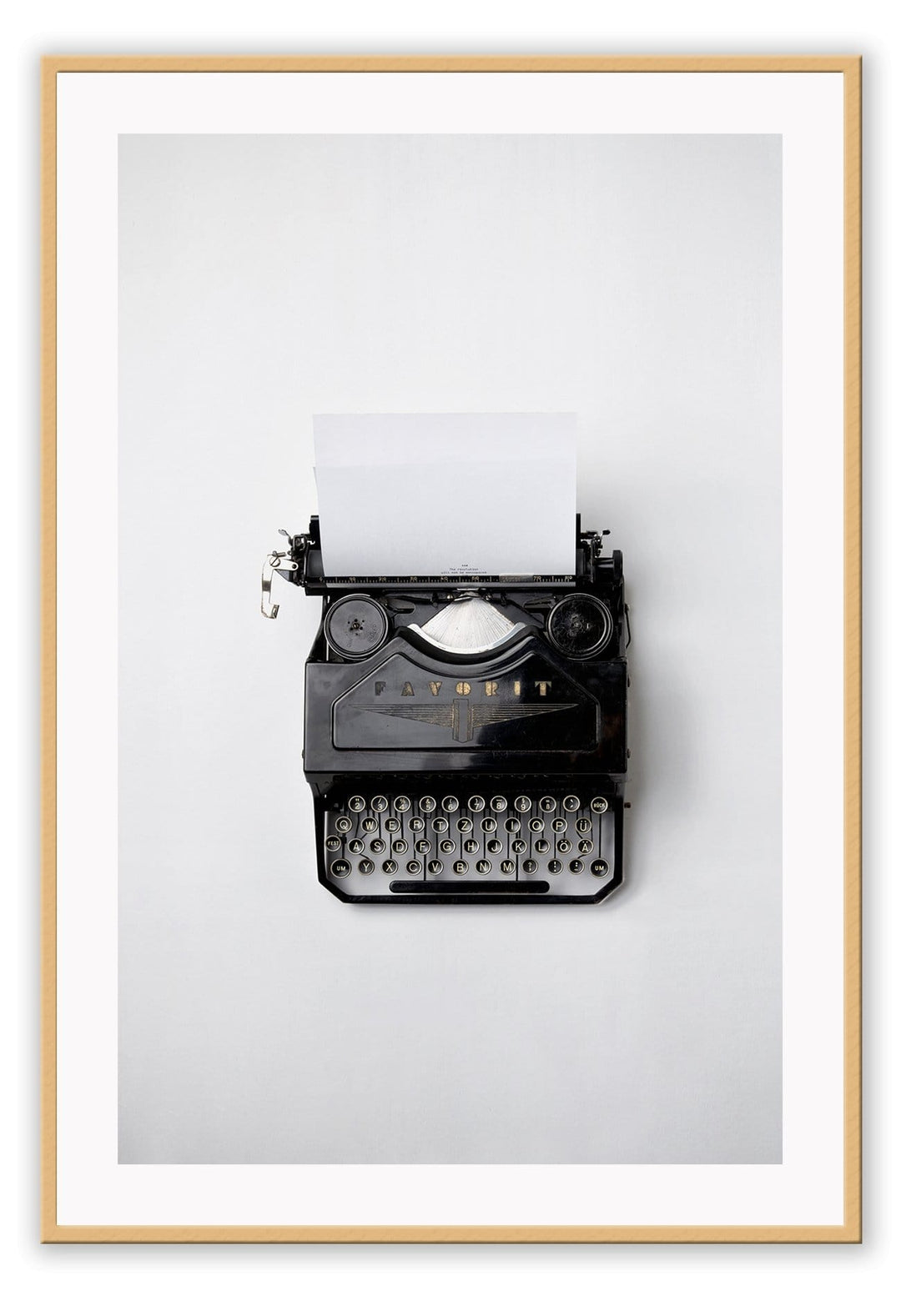 Canvas Print Small		50x70cm / Oak Vintage type Vintage Type Wall Art : Ready to hang framed artwork. Brand