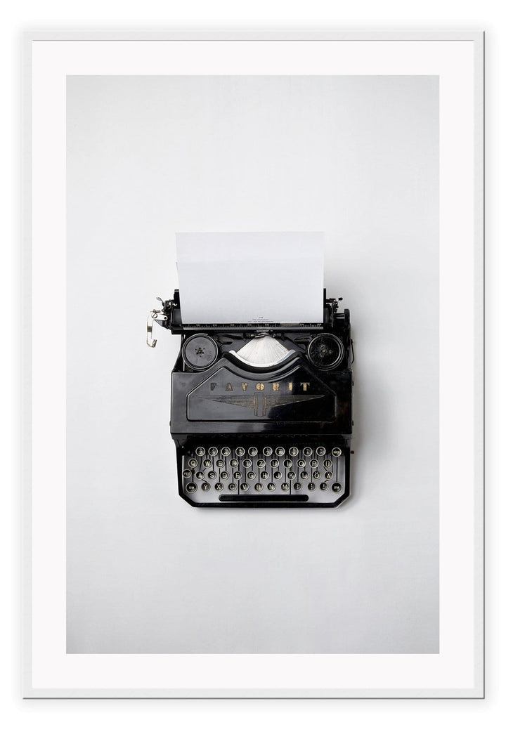 Canvas Print Small		50x70cm / White Vintage type Vintage Type Wall Art : Ready to hang framed artwork. Brand