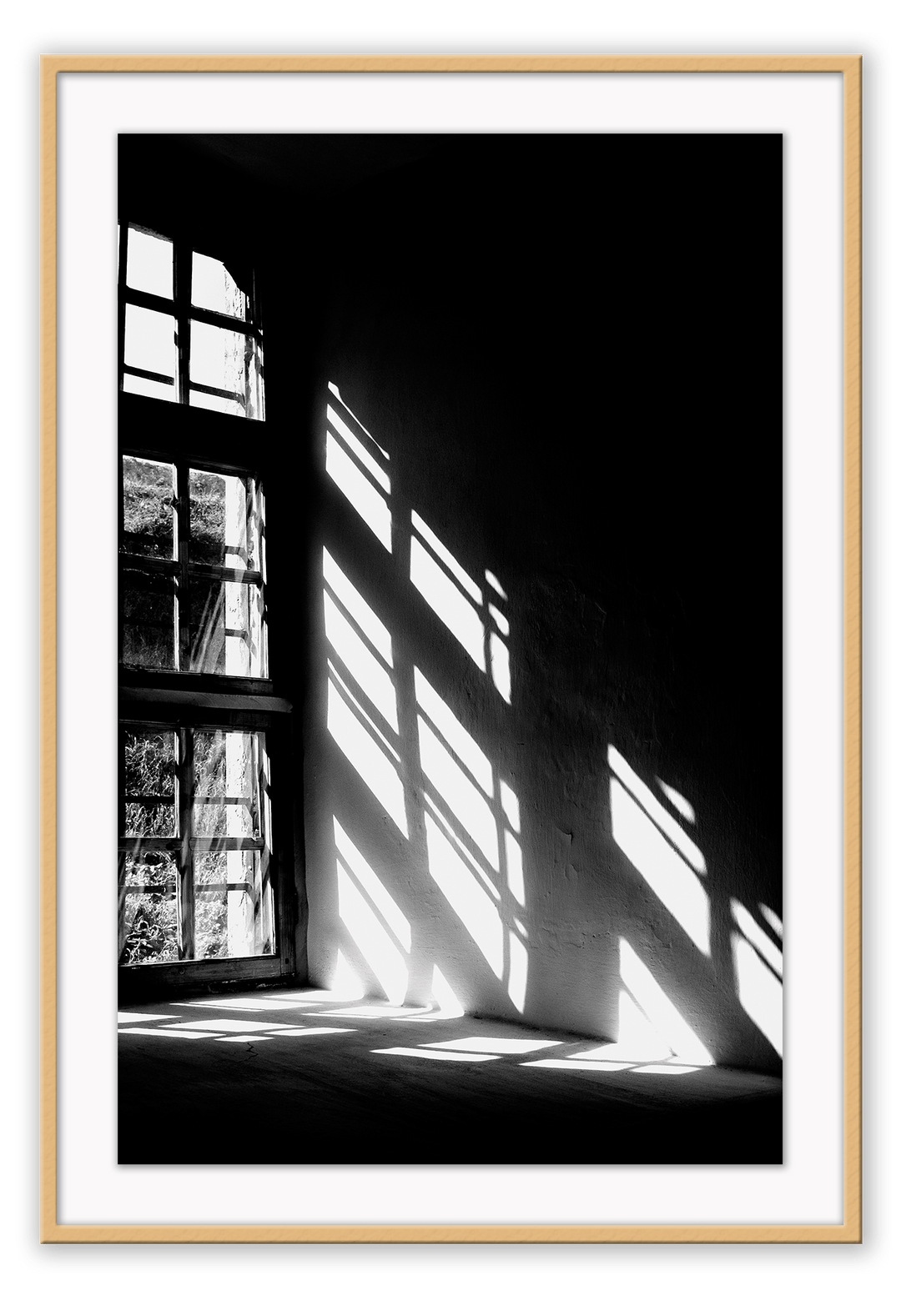 Canvas Print 50x70cm / Natural Window Shadow Window Shadow Wall Art : Ready to hang framed artwork. Brand