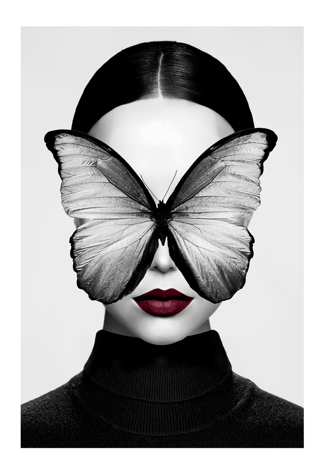 Canvas Prints 60x90cm / Unframed Black Butterfly II Black Butterfly II Wall Art : Ready to hang framed artwork. Brand