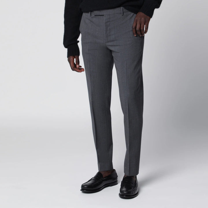 PT Torino - Dieci trousers in anthracite grey wool blend Brand 46 IT