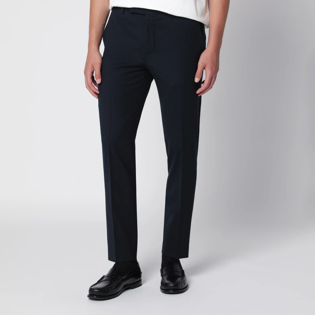 PT Torino - Dieci trousers in blue wool blend Brand 46 IT