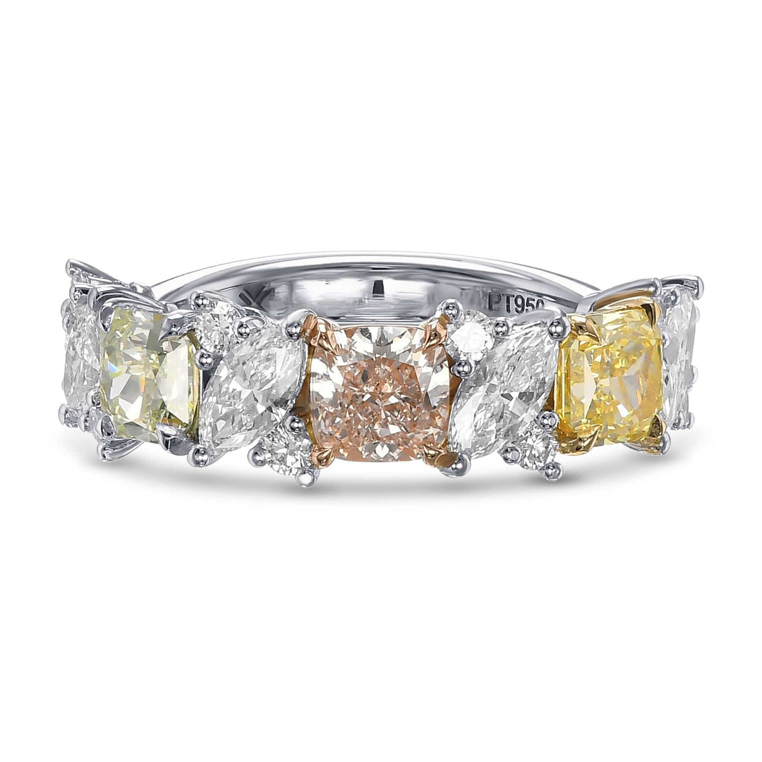 Multicolor Extraordinary Diamond Cluster Ring Brand Ring