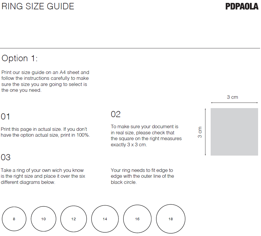 Pdpaola shop ring size
