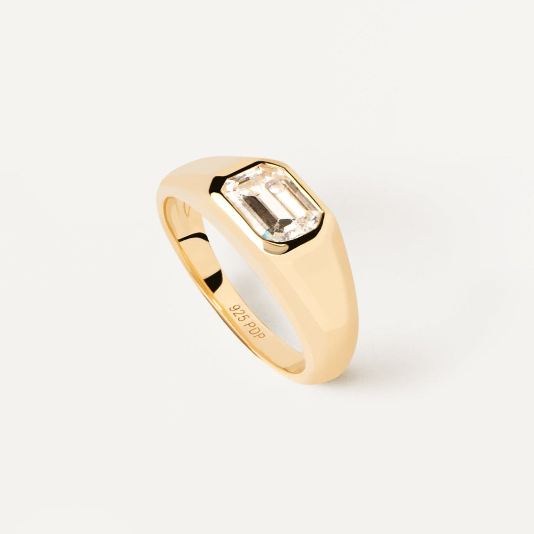 PDPaola Rings PDPaola Octagon Shimmer Stamp Ring Brand