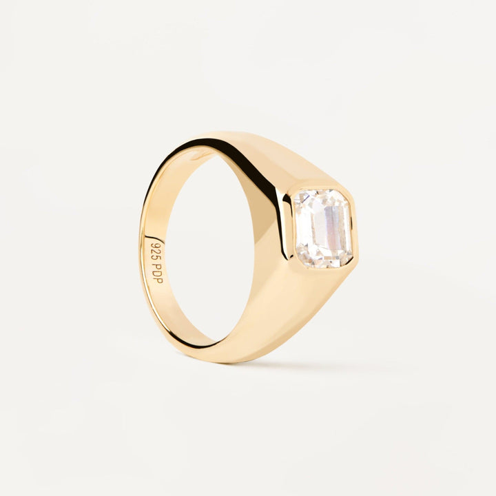 PDPaola Rings PDPaola Octagon Shimmer Stamp Ring Brand