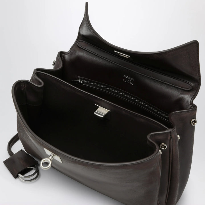 Balenciaga - Small Rodeo bag in calfskin leather, espresso Brand Rodeo Bag TU