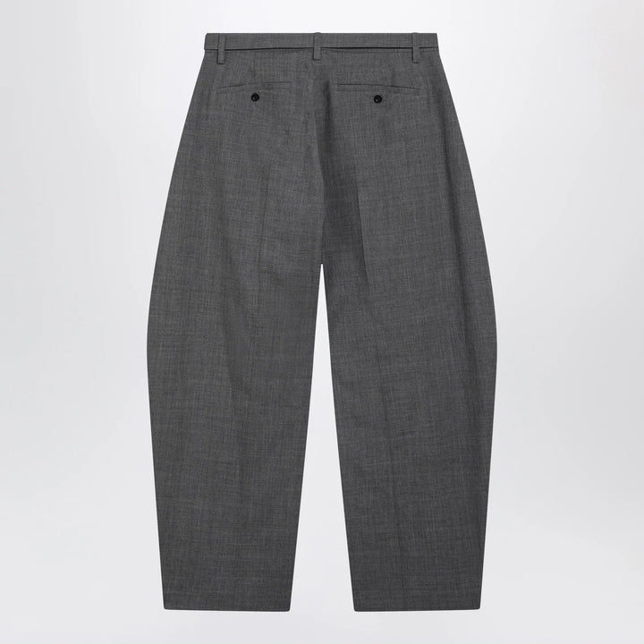 Sacai - Grey wool trousers with belt Brand