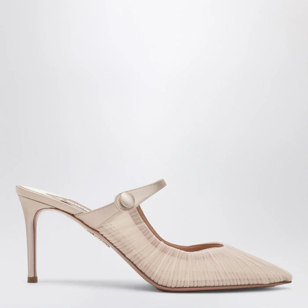 Aquazzura - Voile Mule 75 powder pink Brand Sandals 36,5 IT