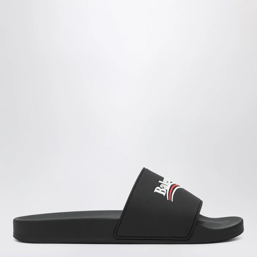 Balenciaga - Pool Slide rubber sandals in black Brand Sandals 41 IT
