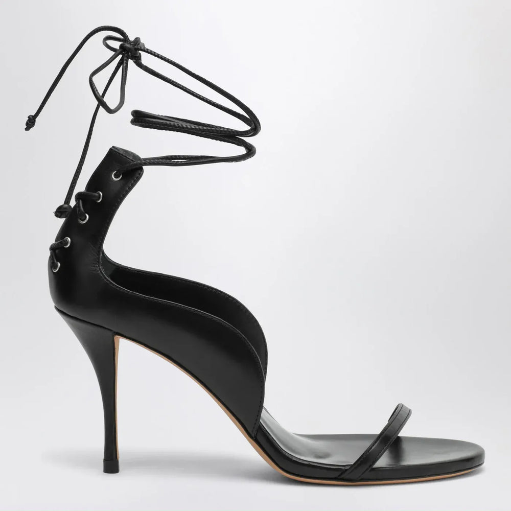Jude - Issa black leather sandals Brand Sandals 36 IT
