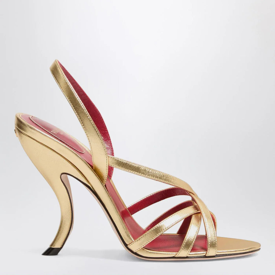 Valentino Garavani - Fetishique sandals gold leather Brand Sandals 36 IT