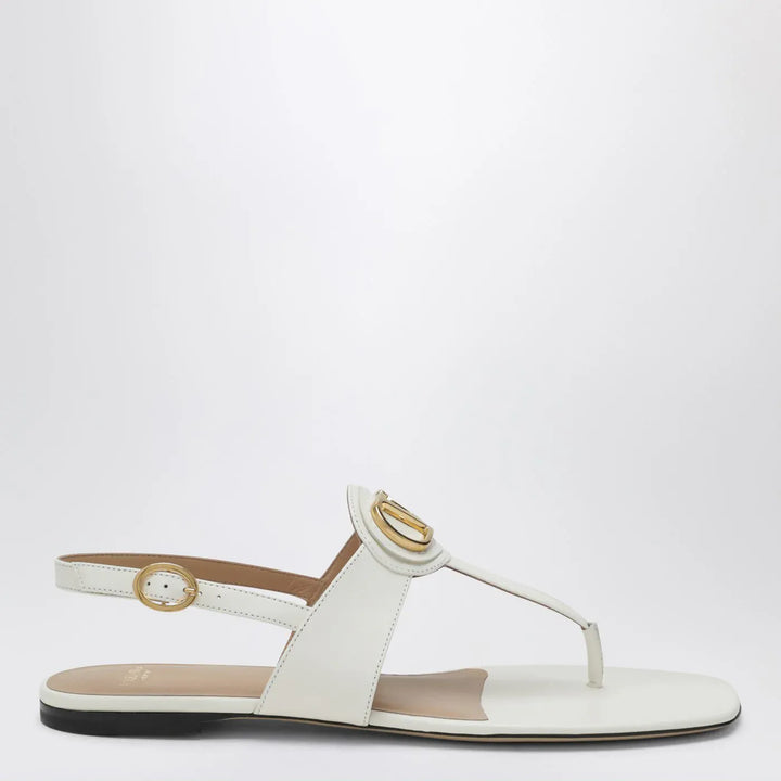 Valentino Garavani - Ivory VLogo Signature Thong Sandals Brand Sandals 36 IT