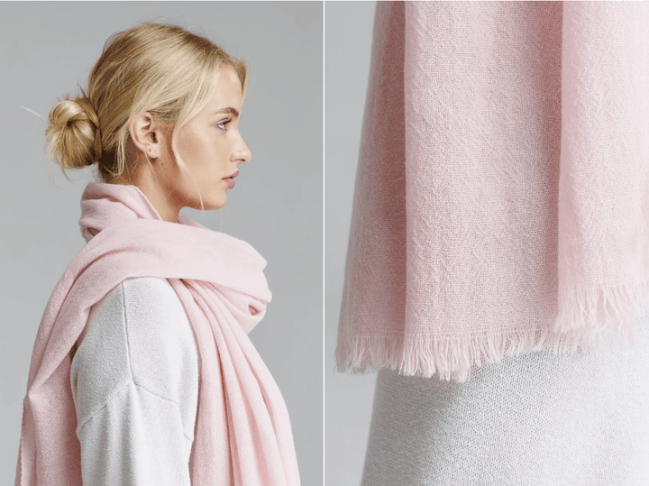 Italian Pure Cashmere Scarves Brand Scarves Blush