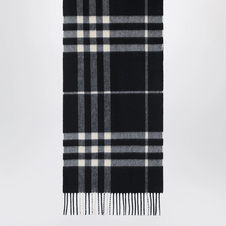 Burberry - Black Check cashmere scarf Brand Scarves &amp; Shawls U