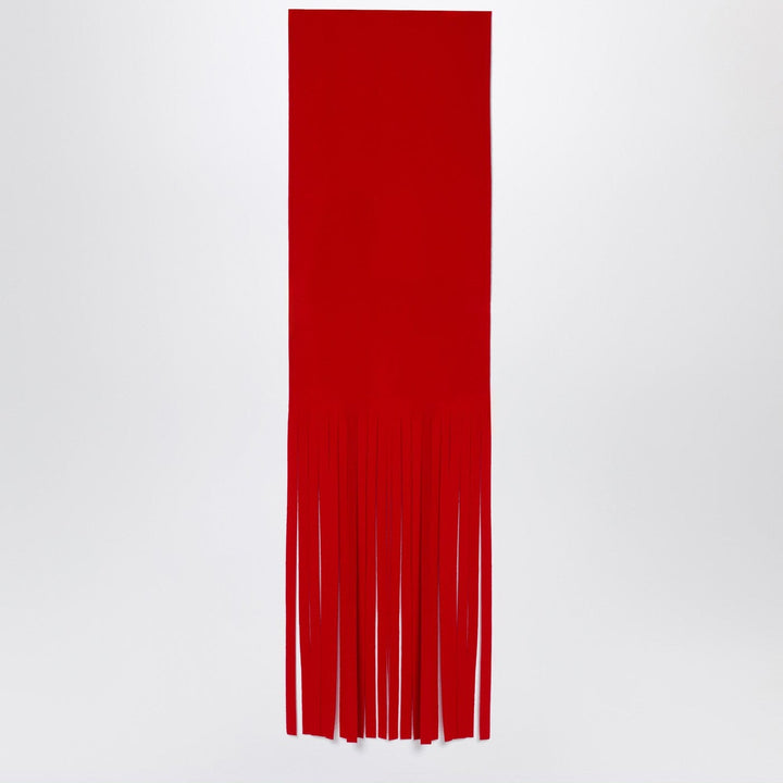 Scarves &amp; Shawls TU Sportmax - Red Wool Scarf with Fringes Brand