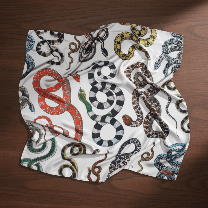 Serpenti Silk Scarf By Silviya Neri Brand