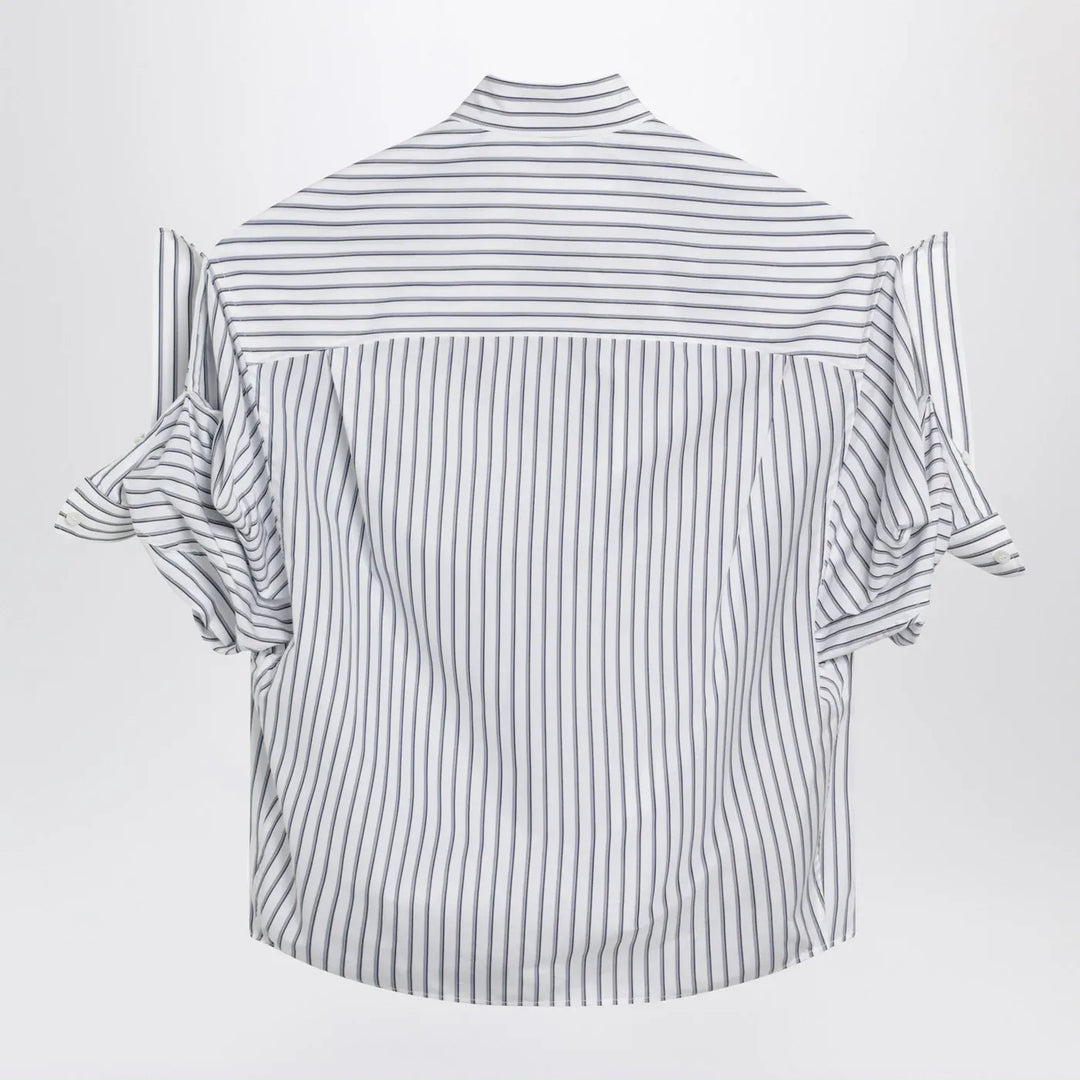 Balenciaga - White striped shirt with turn-up sleeves Brand Shirt