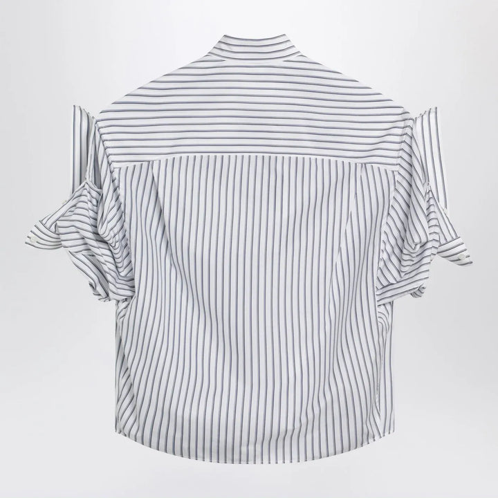 Balenciaga - White striped shirt with turn-up sleeves Brand Shirt