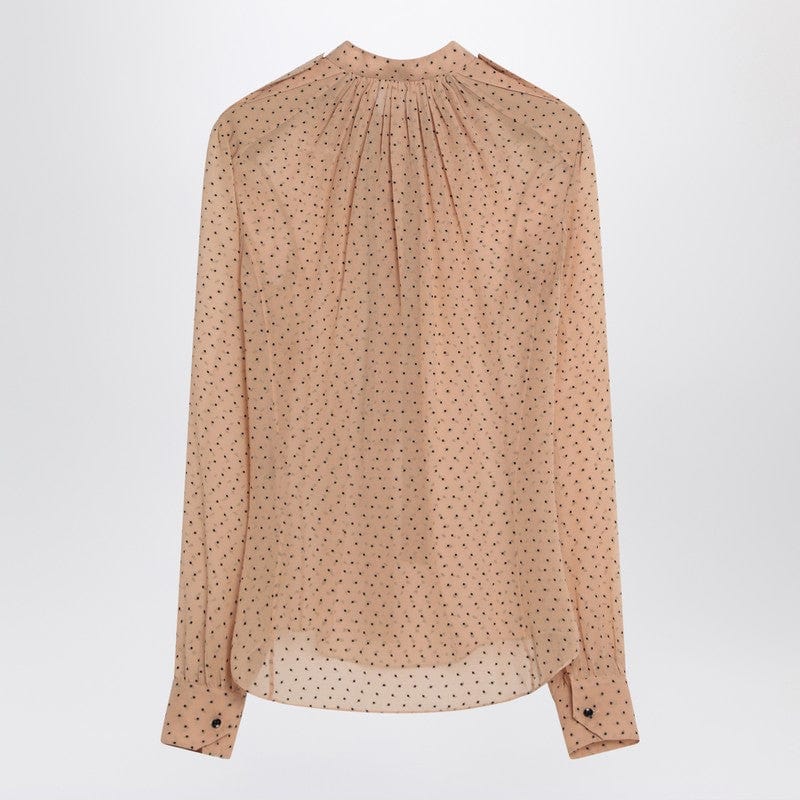 Saint Laurent Shirts 40 Saint Laurent Beige polka dot blouse in silk blend Saint Laurent Beige polka dot blouse in silk blend Brand