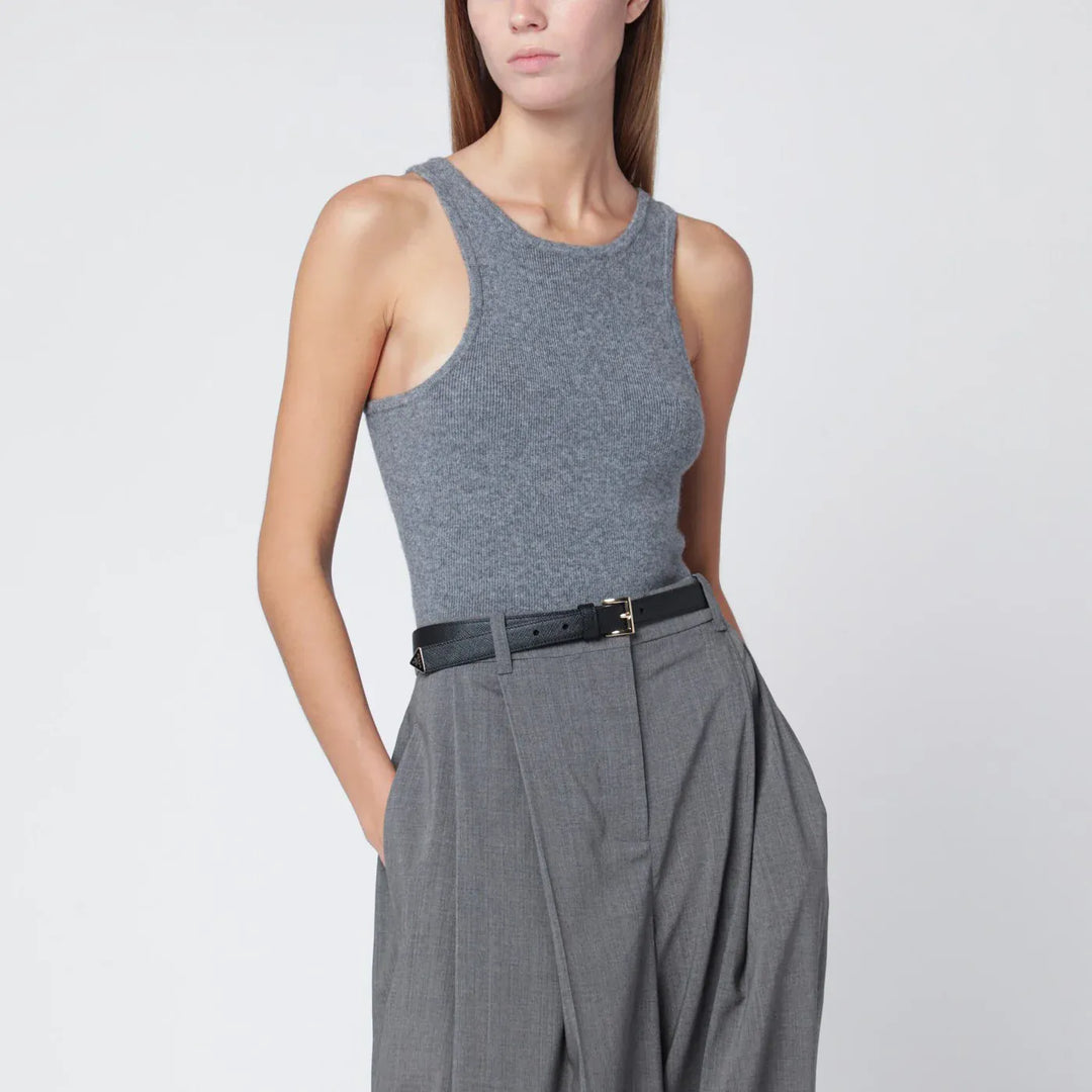 ALMADA LABEL - Luna top in grey wool and cashmere Brand Shirts &amp; Tops L