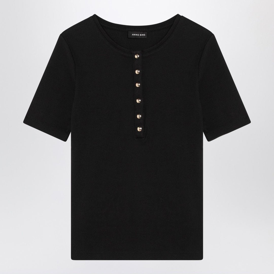 Shirts & Tops XS ANINE BING - Black short-sleeved t-shirt Brand