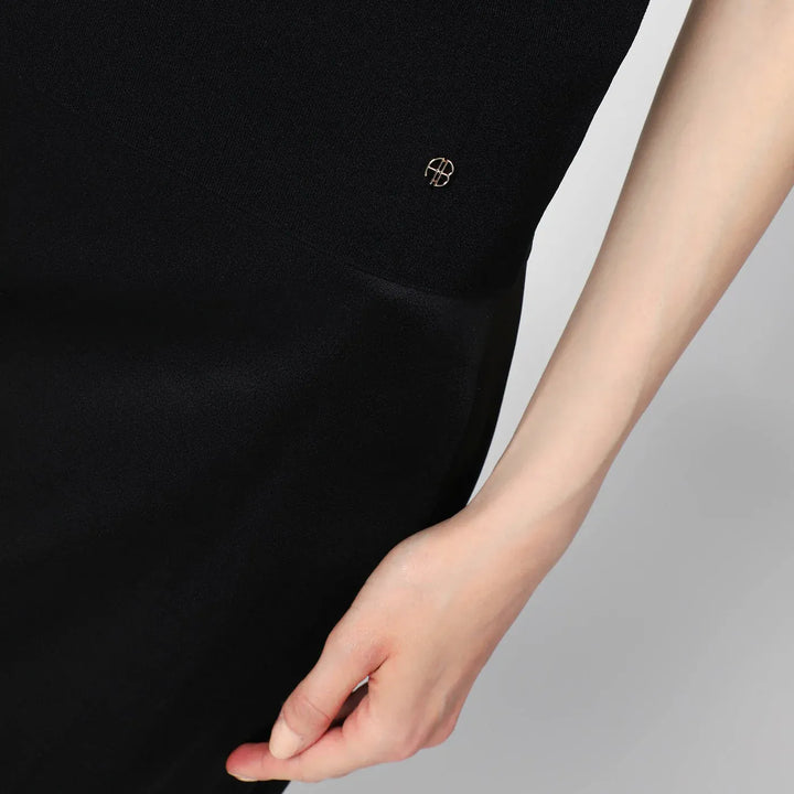 ANINE BING - Black viscose-blend top Brand Shirts &amp; Tops M