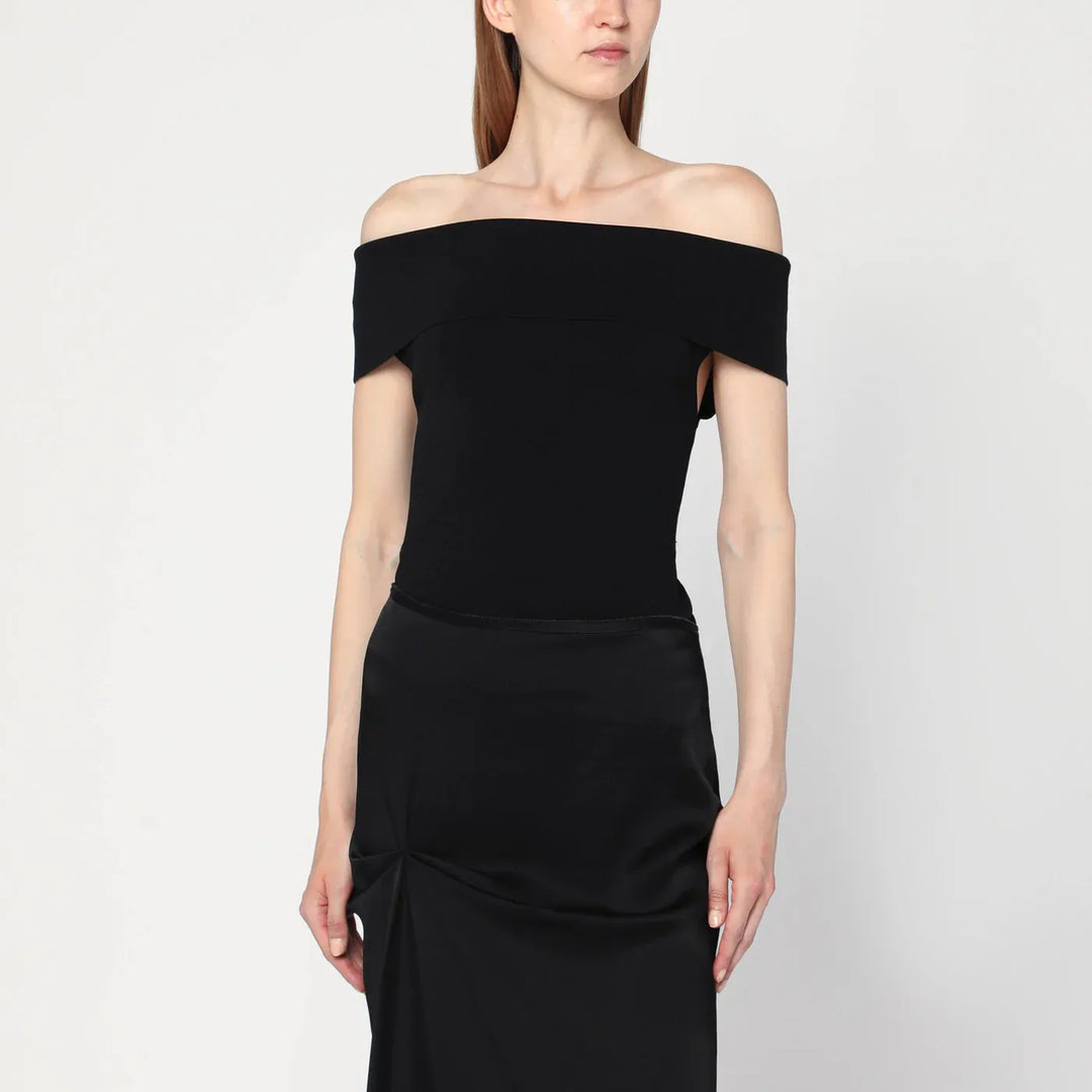 ANINE BING - Black viscose-blend top Brand Shirts &amp; Tops M