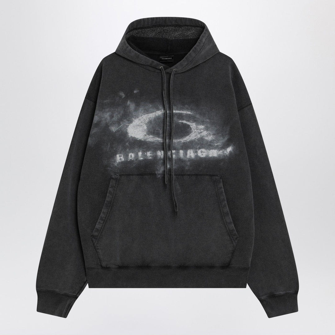 Shirts &amp; Tops Balenciaga - Black faded Crayon Loop oversize hoodie Brand