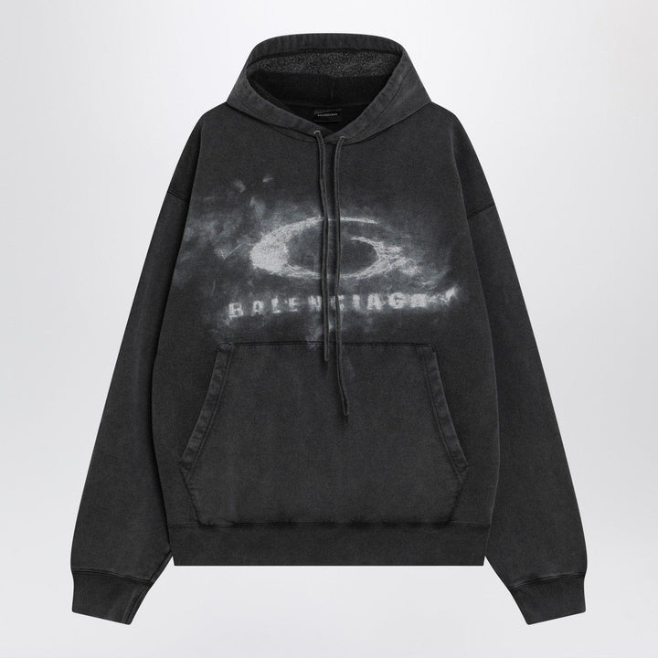 Shirts &amp; Tops Balenciaga - Black faded Crayon Loop oversize hoodie Brand