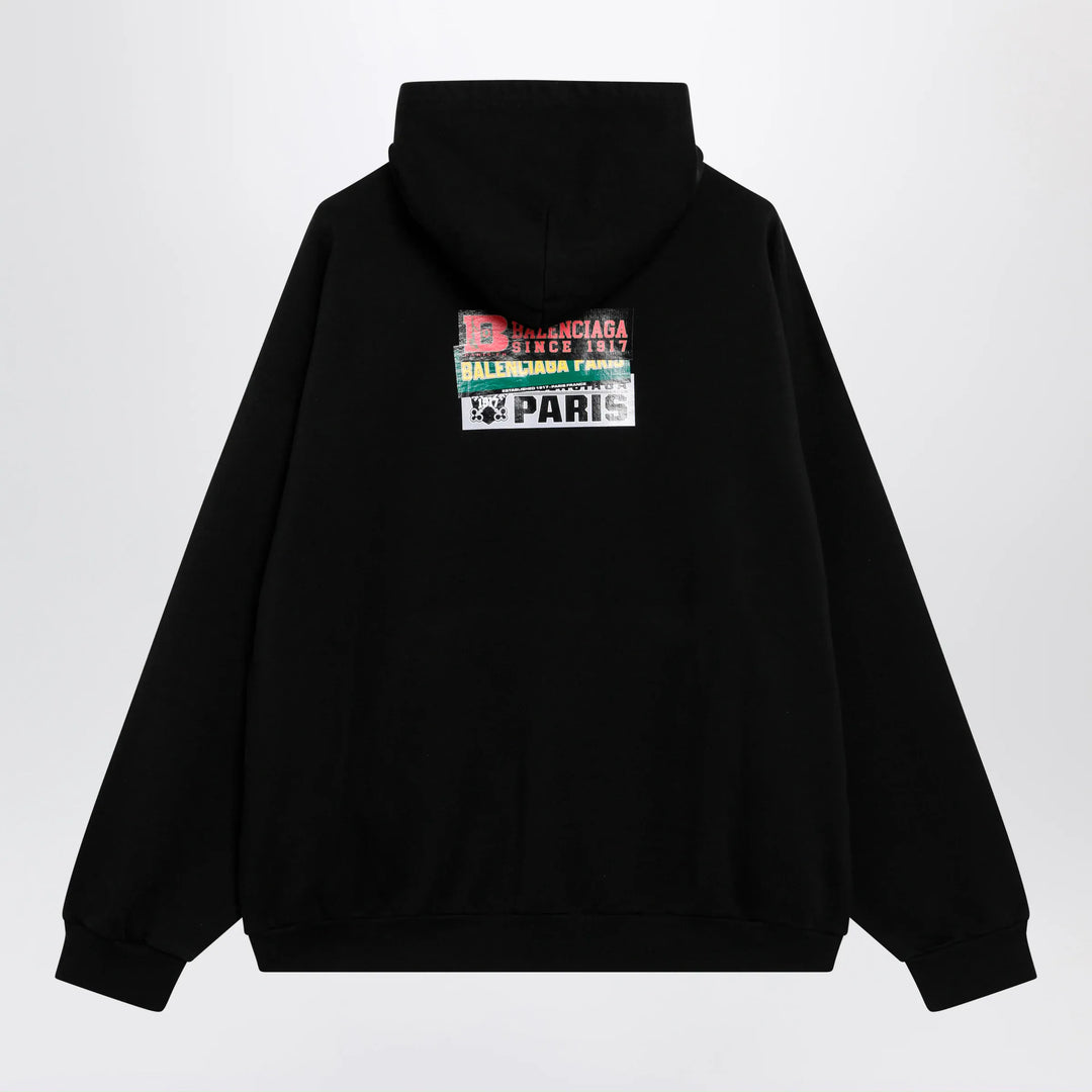 Balenciaga - Black hoodie with logo print Brand Shirts &amp; Tops