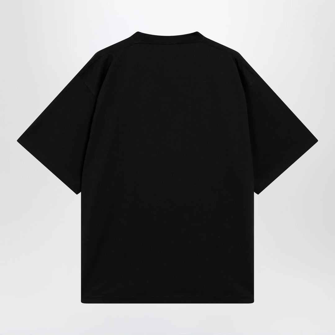 Balenciaga - Holiday graphic print cotton T-shirt in black Brand Shirts &amp; Tops