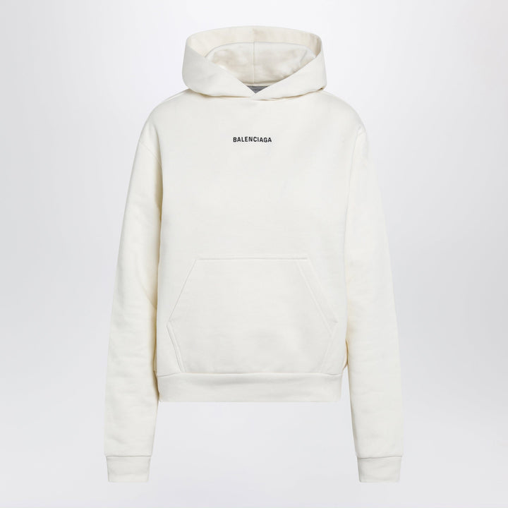Shirts &amp; Tops Balenciaga - Medium-fit embroidered hoodie in dry fleece, cream Brand