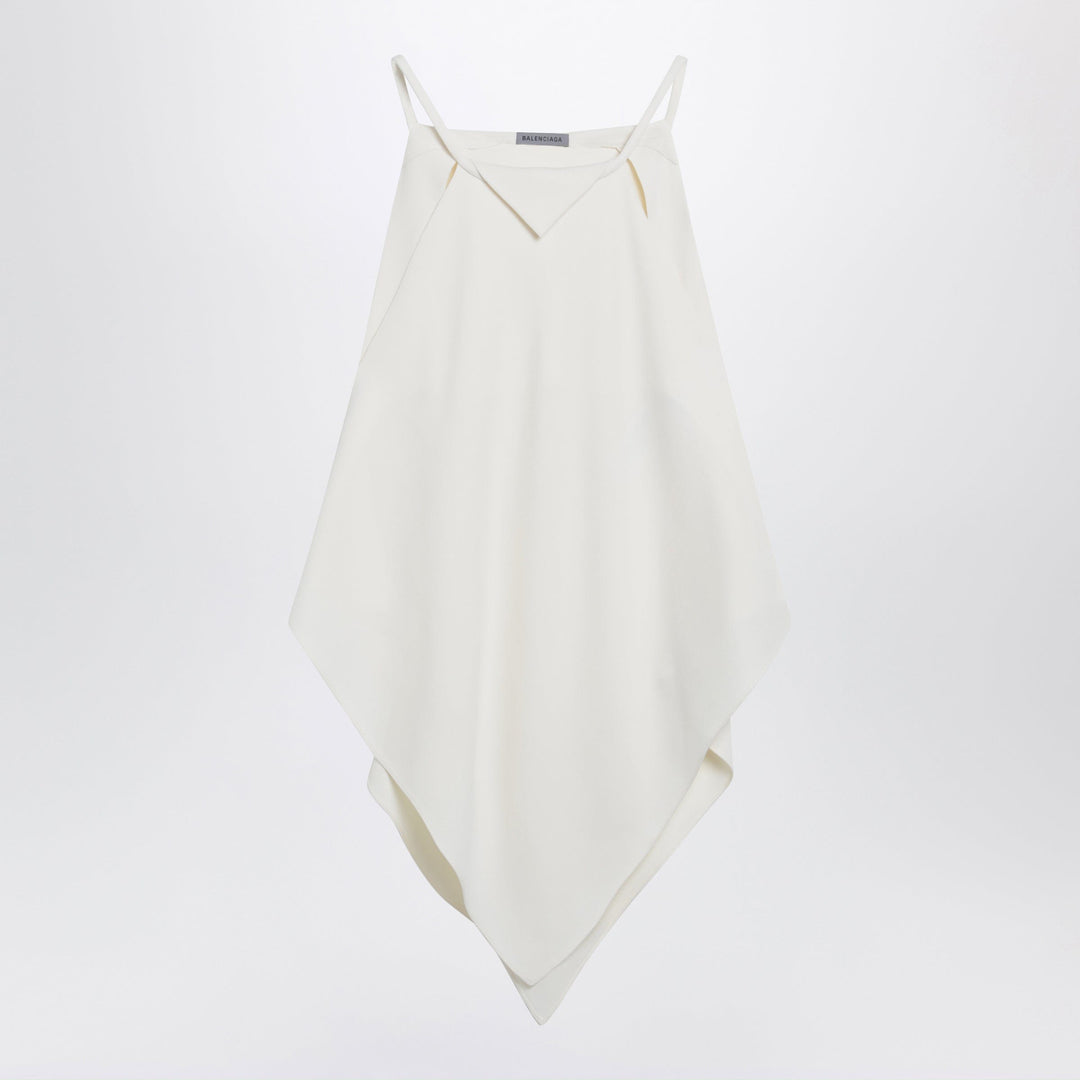Shirts & Tops 36  FR Balenciaga - Scarf-inspired wool and silk crepe top in ivory Brand