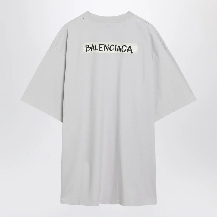 Balenciaga - White Masking Tape T-shirt with medium fit Brand Shirts &amp; Tops