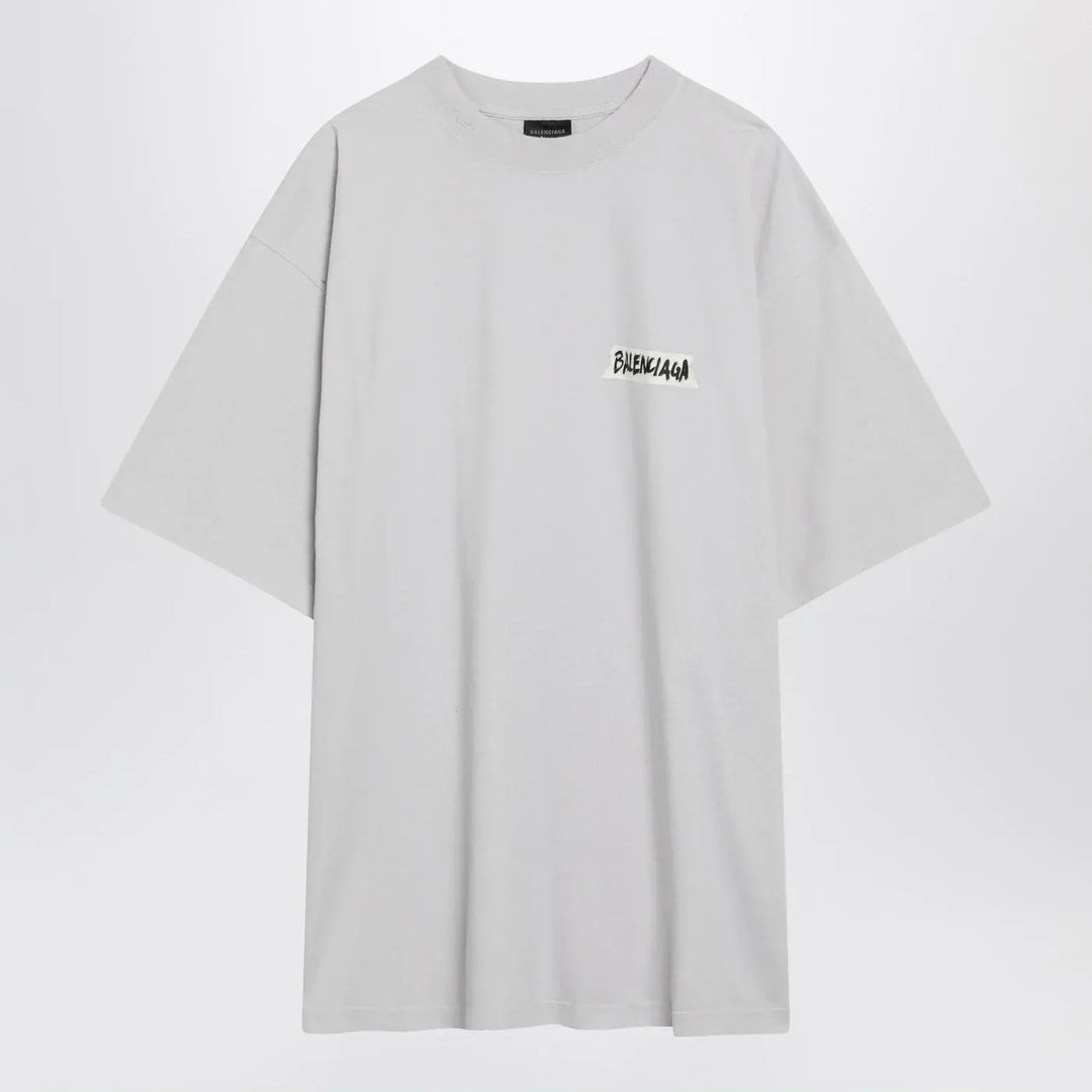 Balenciaga - White Masking Tape T-shirt with medium fit Brand Shirts &amp; Tops S