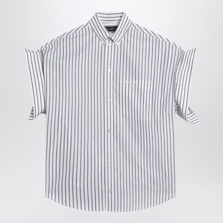 Shirts &amp; Tops Balenciaga - White striped shirt with turn-up sleeves Brand